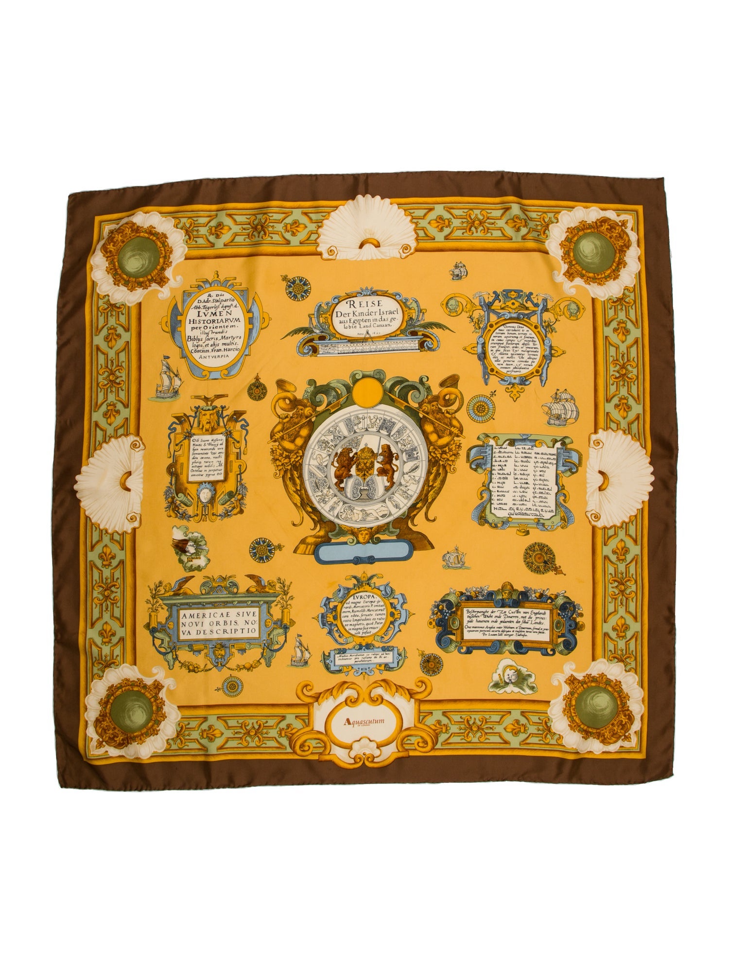 Aquascutum Silk Printed Scarf