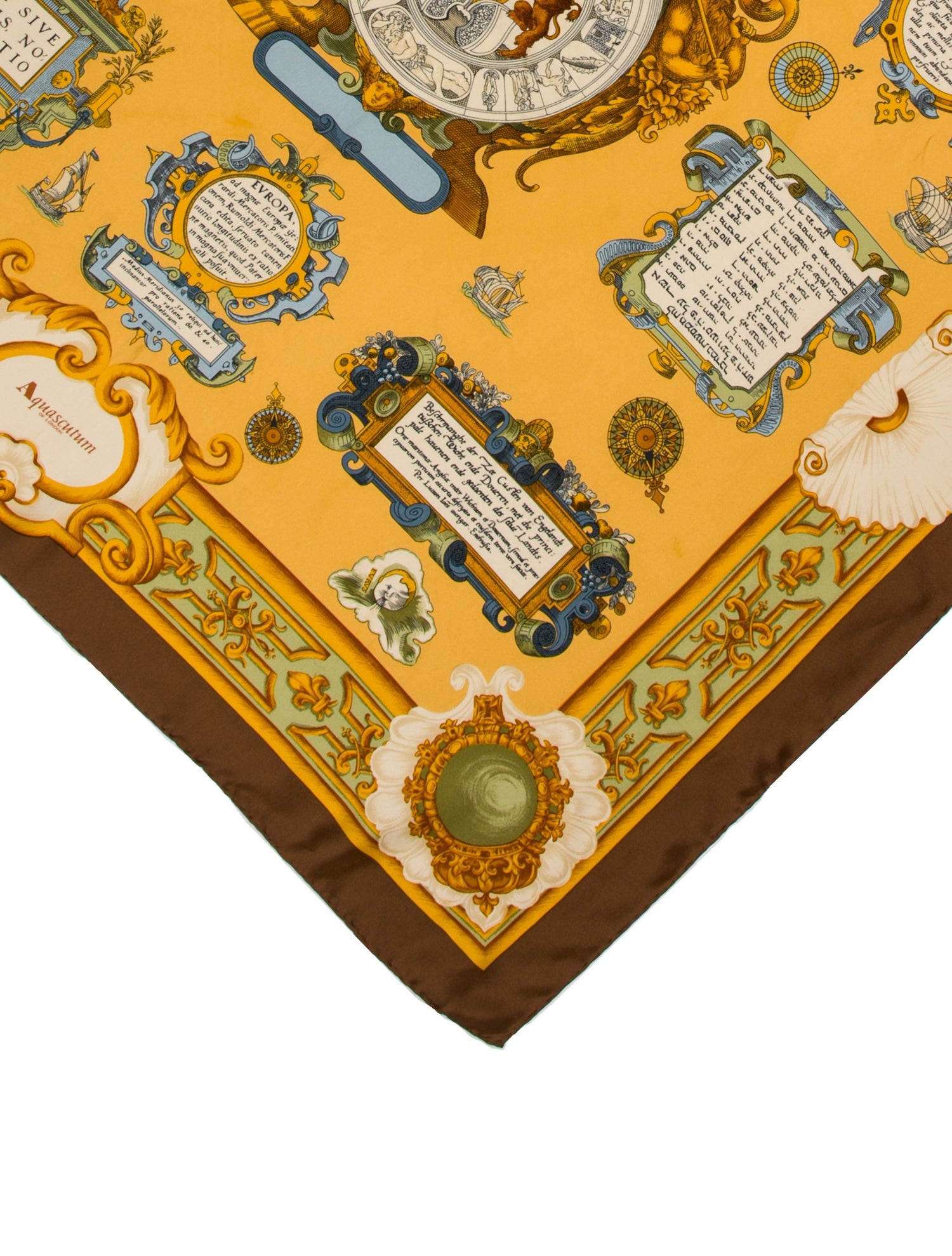 Aquascutum Silk Printed Scarf