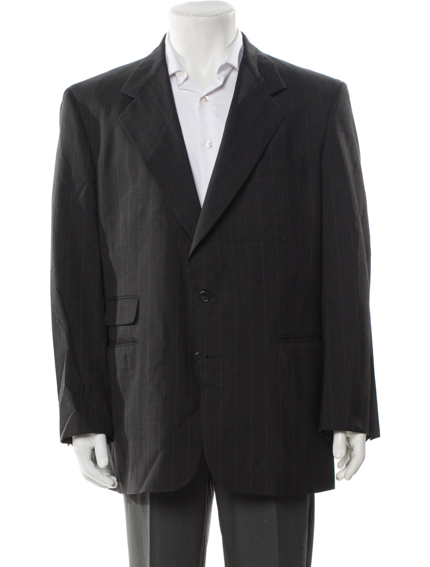 Aquascutum Striped Embroidered Accent Blazer