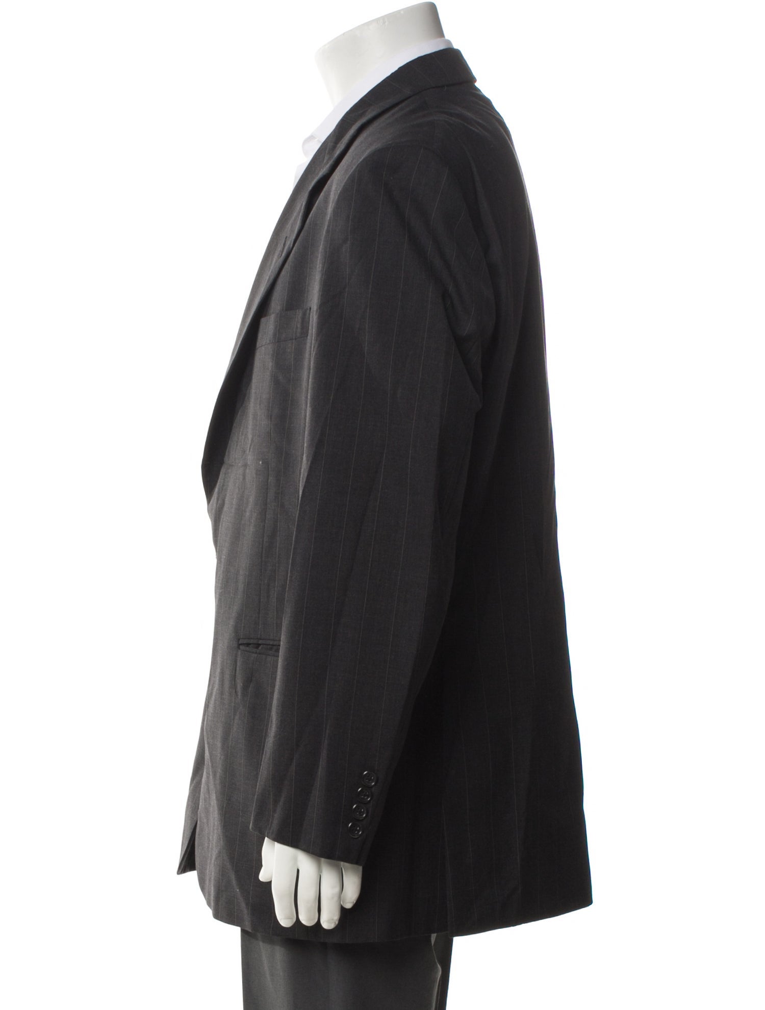 Aquascutum Striped Embroidered Accent Blazer