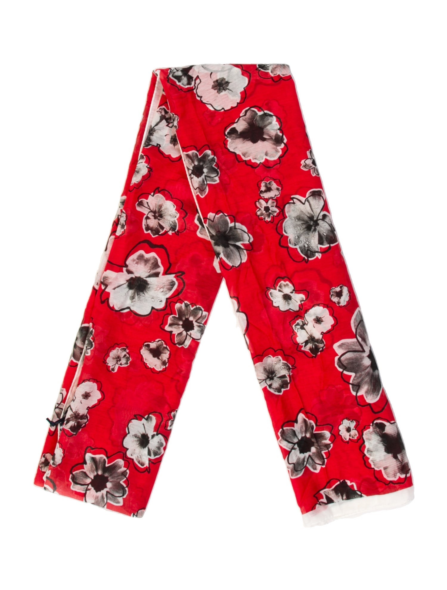 Aquascutum Silk Floral Print Scarf w/ Tags