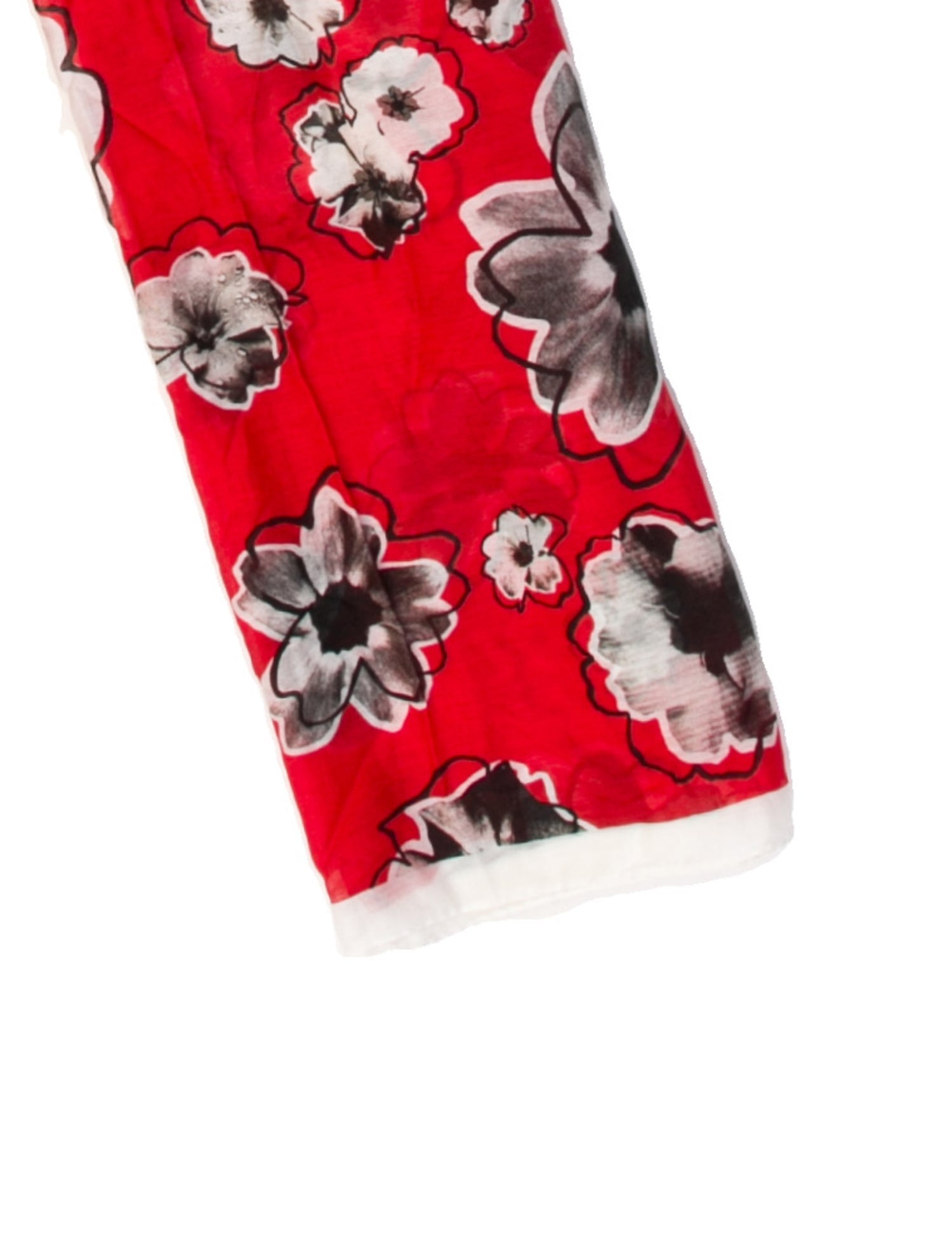 Aquascutum Silk Floral Print Scarf w/ Tags