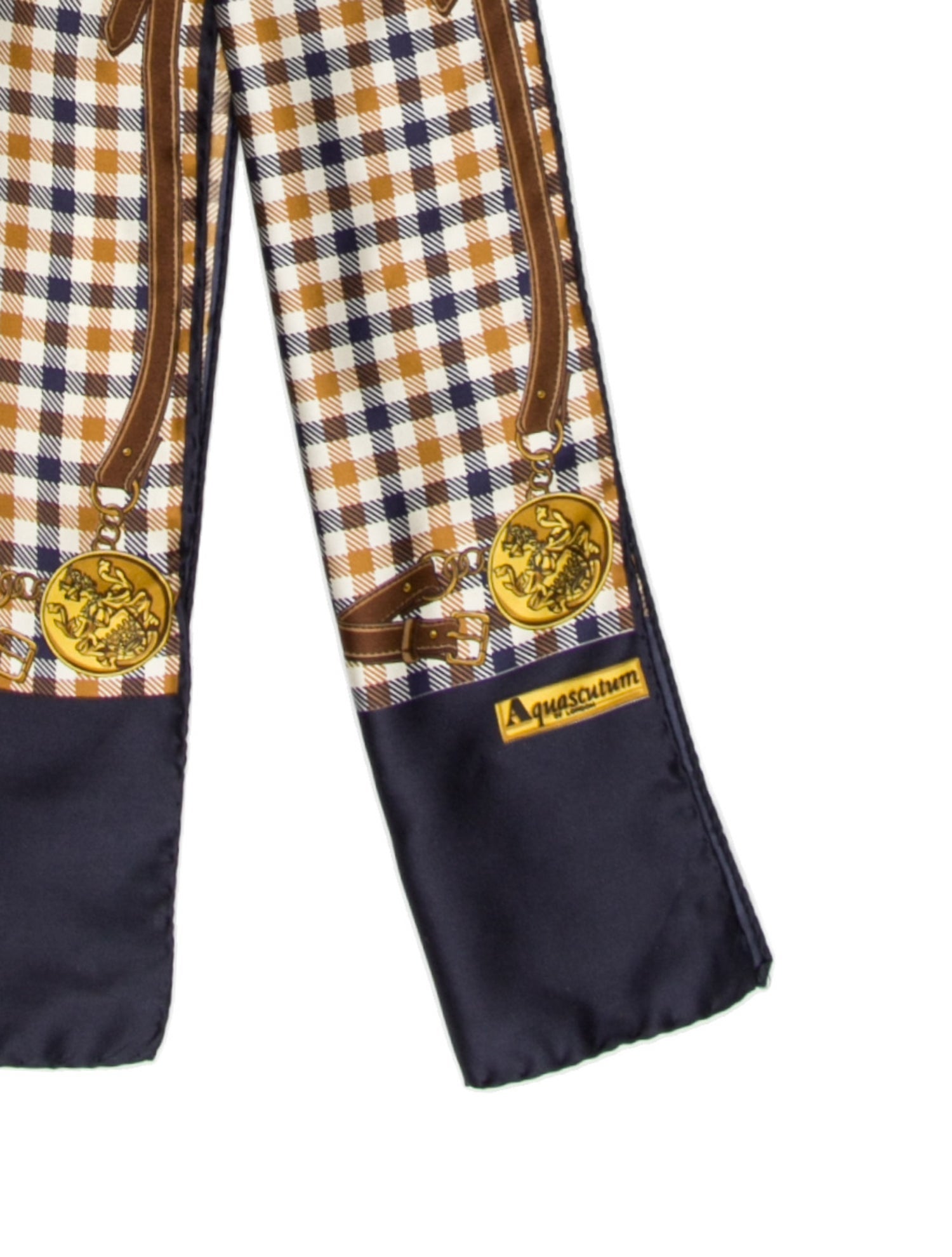 Aquascutum Silk Printed Scarf