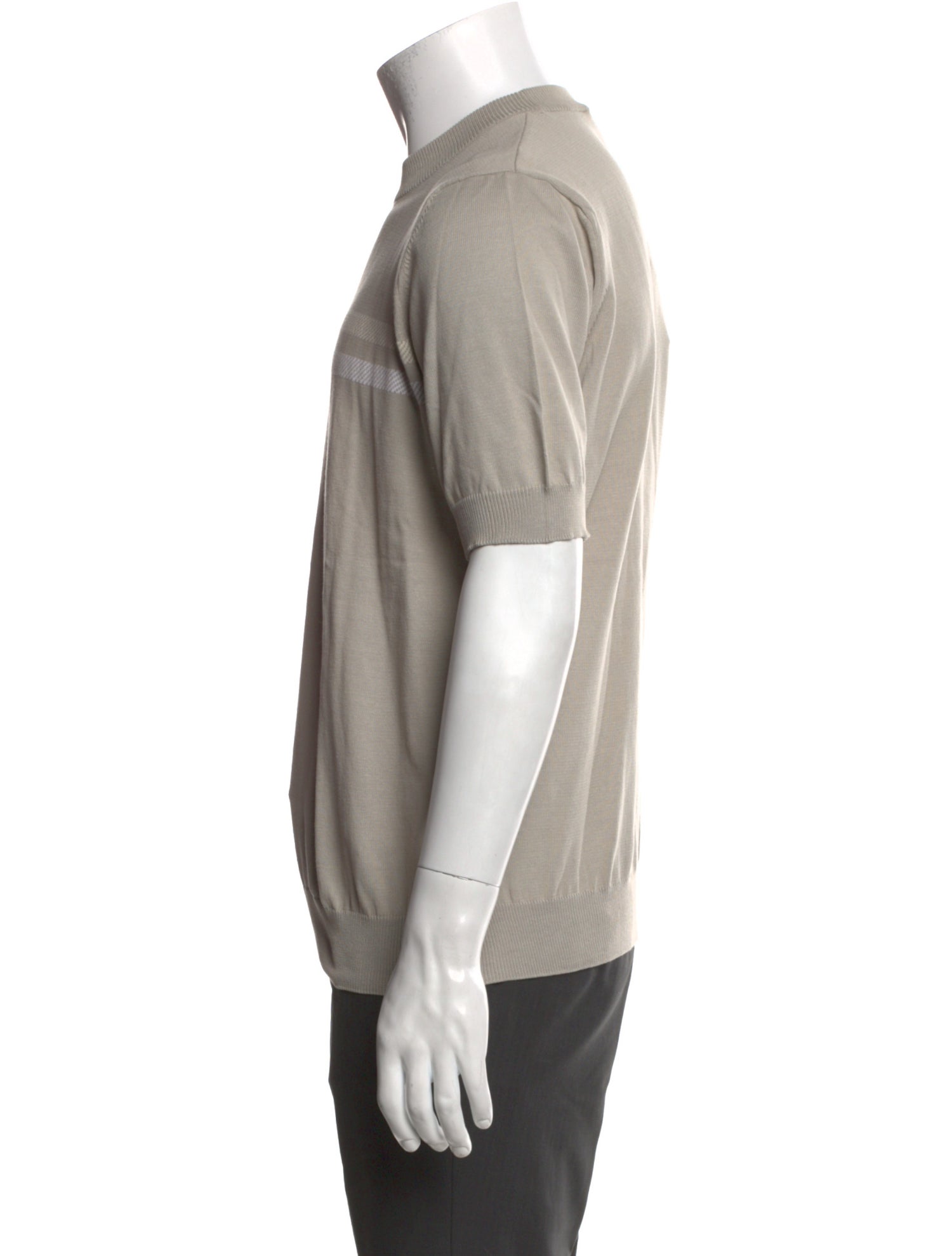 Aquascutum Striped Crew Neck T-Shirt w/ Tags