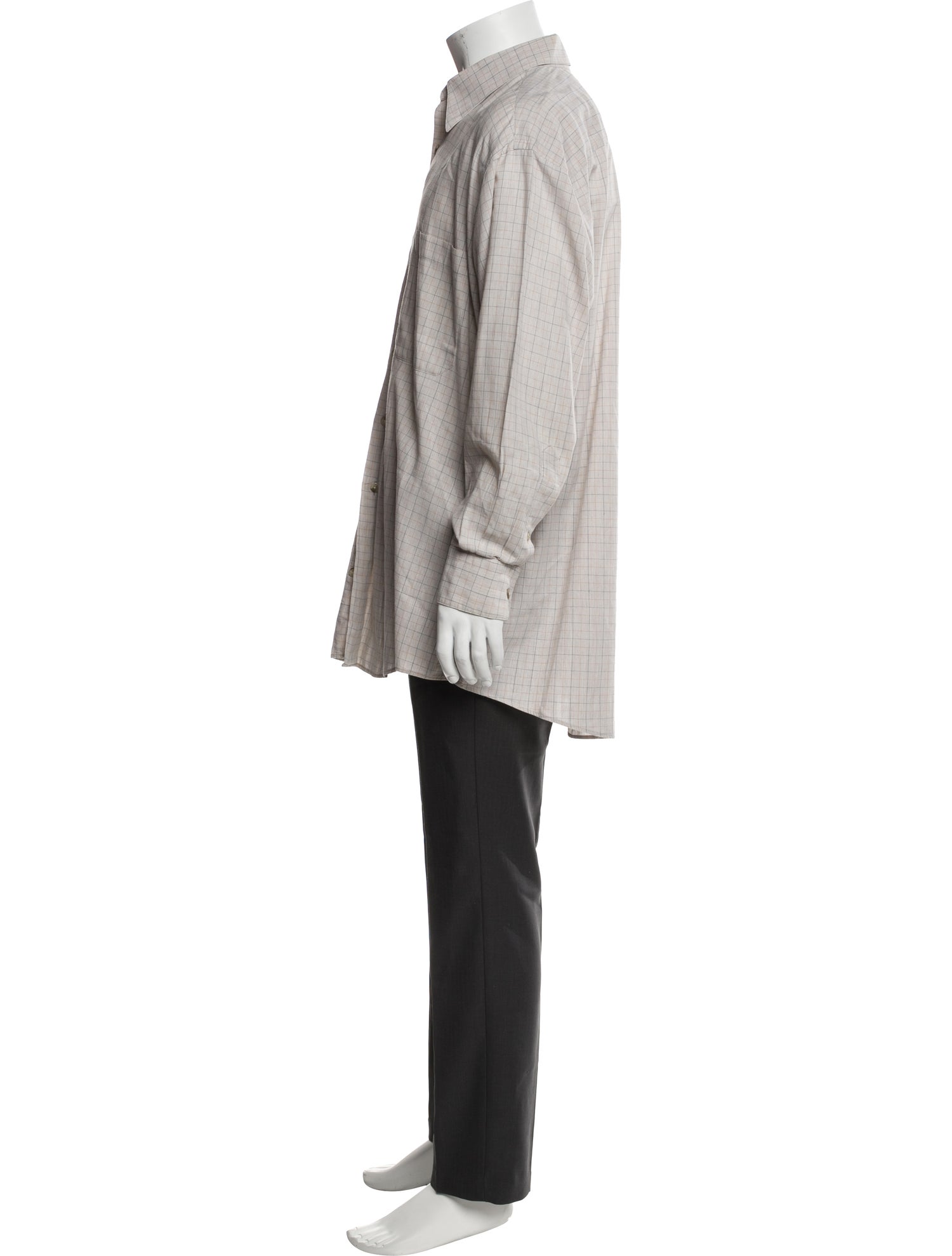 Aquascutum Plaid Print Long Sleeve Shirt