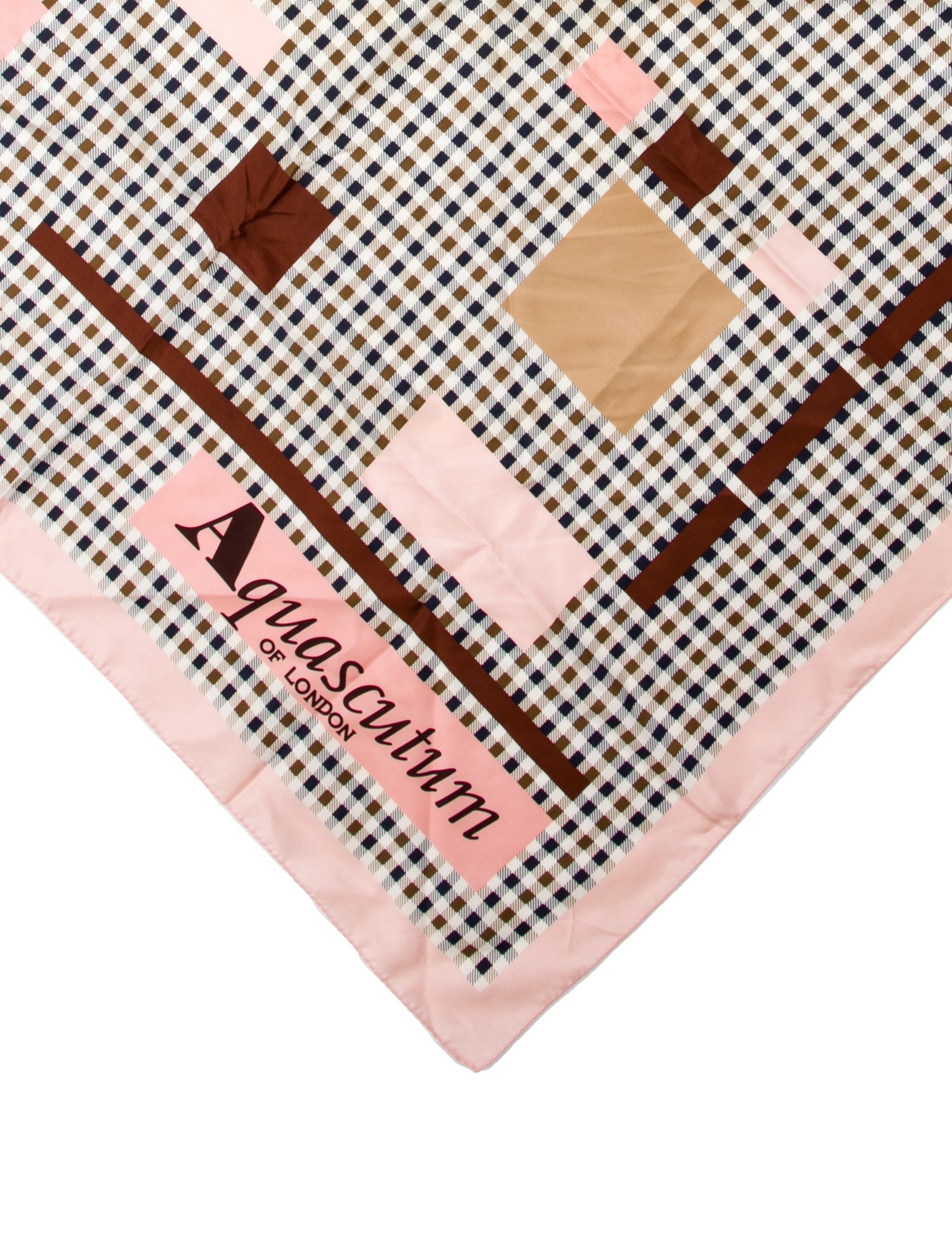 Aquascutum Silk Printed Scarf