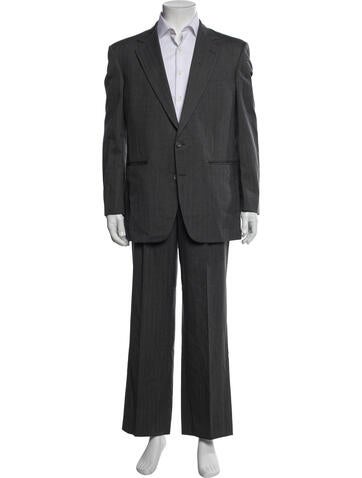 Pre-owned Aquascutum Virgin Wool Two-piece Suit In Gray