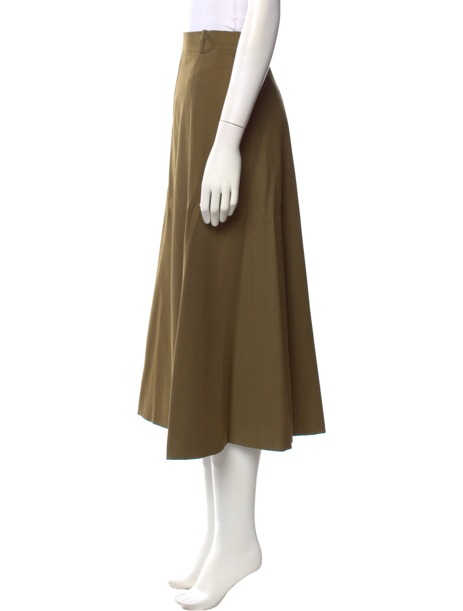 Aquascutum Virgin Wool Midi Length Skirt