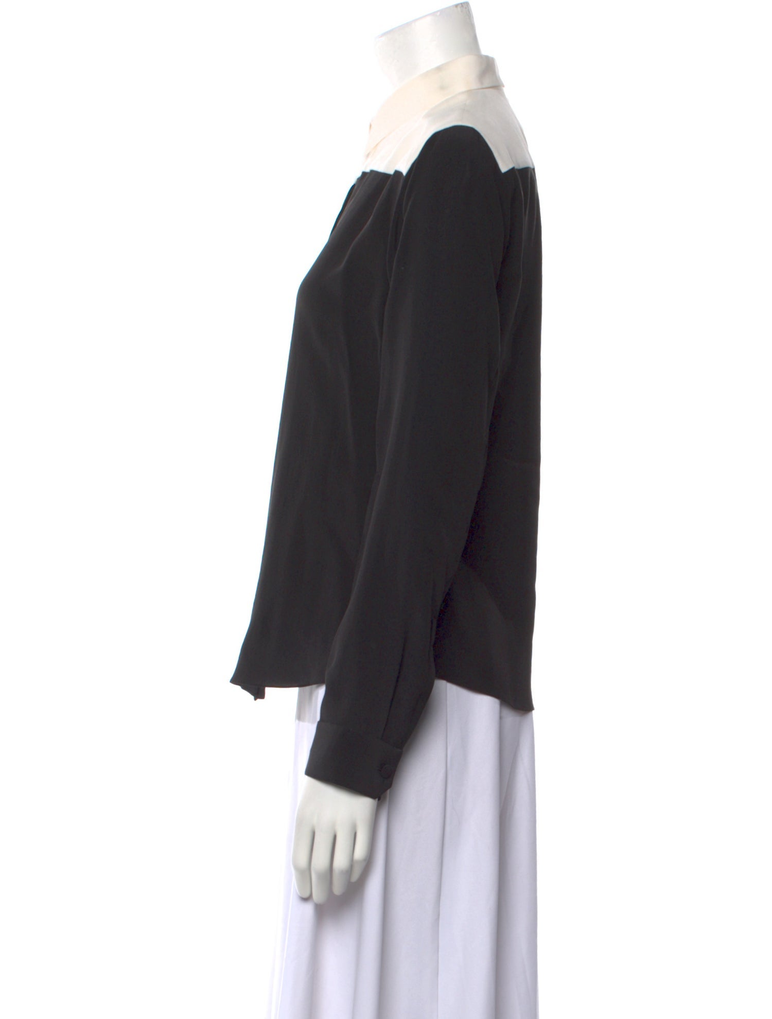 Aquilano.Rimondi Silk Long Sleeve Button-Up Top