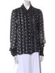 Aquilano.Rimondi Silk Polka Dot Print Button-Up Top