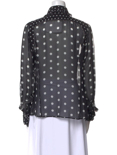 Aquilano.Rimondi Silk Polka Dot Print Button-Up Top
