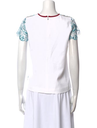 Aquilano.Rimondi Lace Pattern Crew Neck T-Shirt