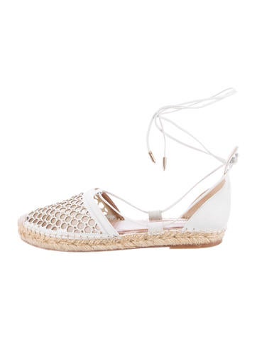Aquazzura Leather Blondie Espadrille Flats
