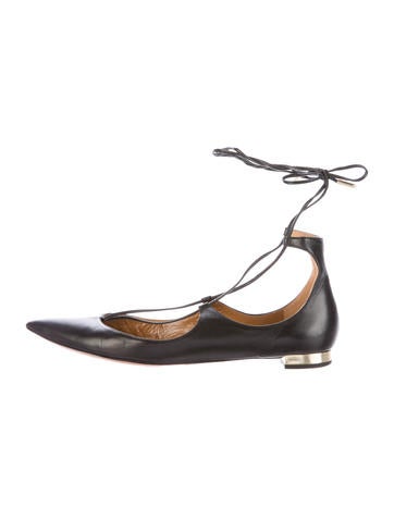 Aquazzura Christy Leather Flats