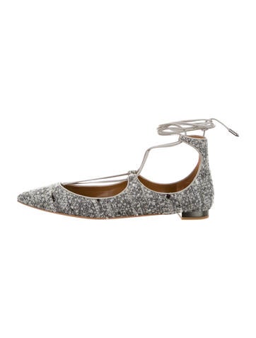 Aquazzura Christy Tweed Flats w/ Tags
