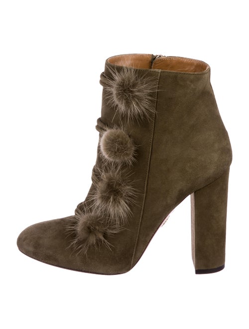 Aquazzura Ulyana Ankle Boots Olive