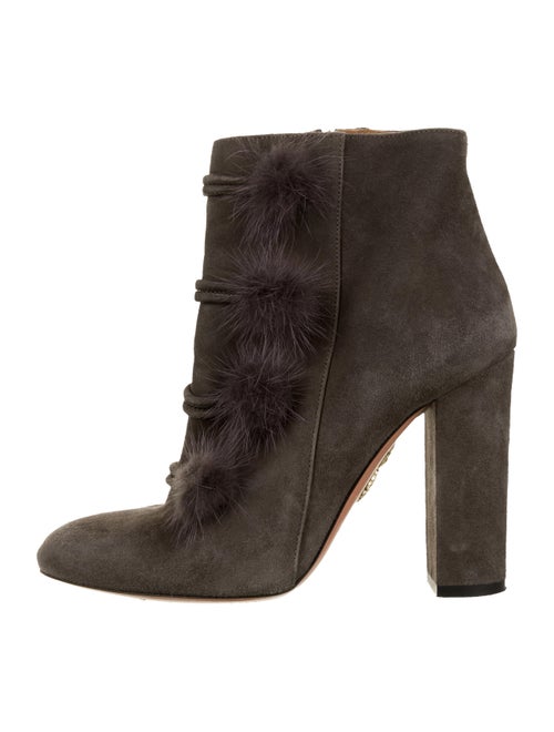 Aquazzura Ulyana Suede Boots Grey