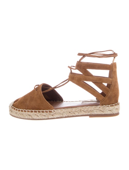 Aquazzura Suede Espadrille Flats
