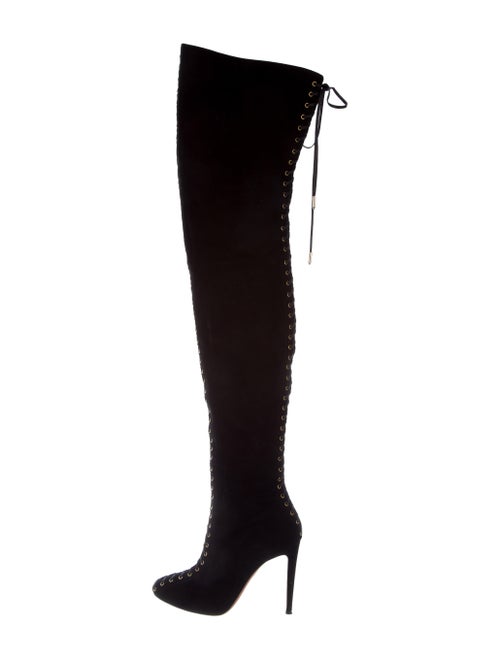 Aquazzura Victorian Thigh-High Boots Black