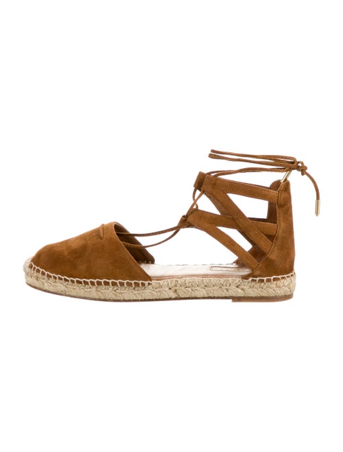 Aquazzura Suede Espadrilles Brown