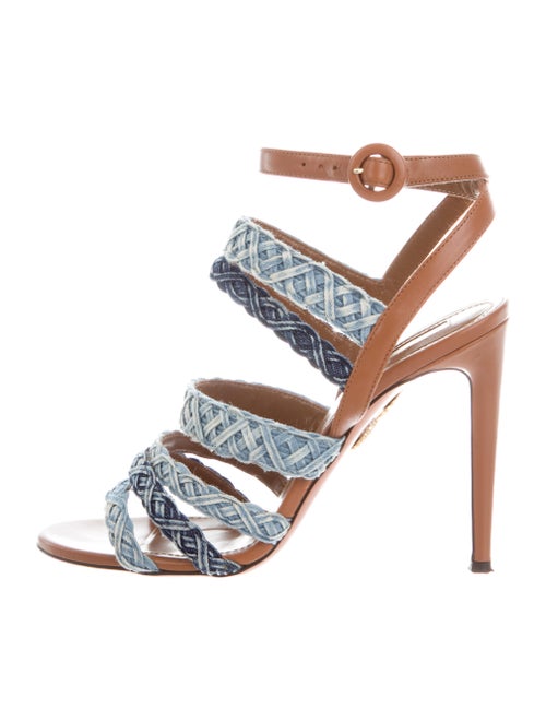 Aquazzura Tyra Strappy 105 Sandals Blue