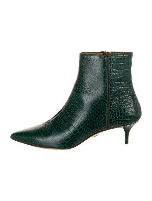Aquazzura Leather Boots Green