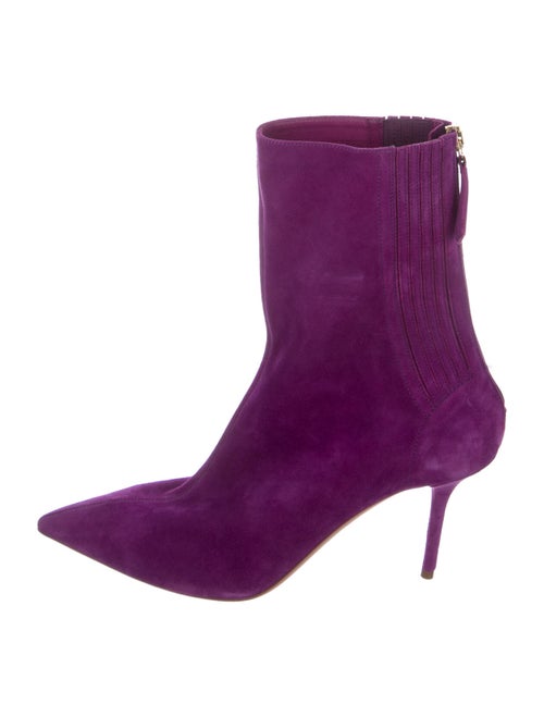 Aquazzura Suede Boots Purple