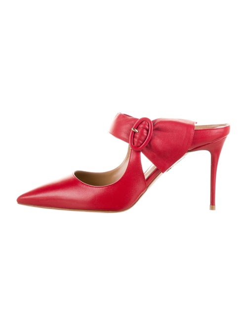 Aquazzura Leather Mules Red