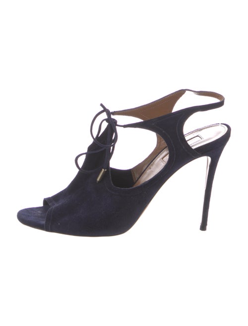 Aquazzura Suede T-Strap Sandals