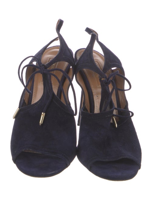 Aquazzura Suede T-Strap Sandals