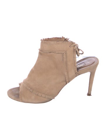 Aquazzura Sandals Suede Tassel Accents Slingback IT 36.5 | 6.5