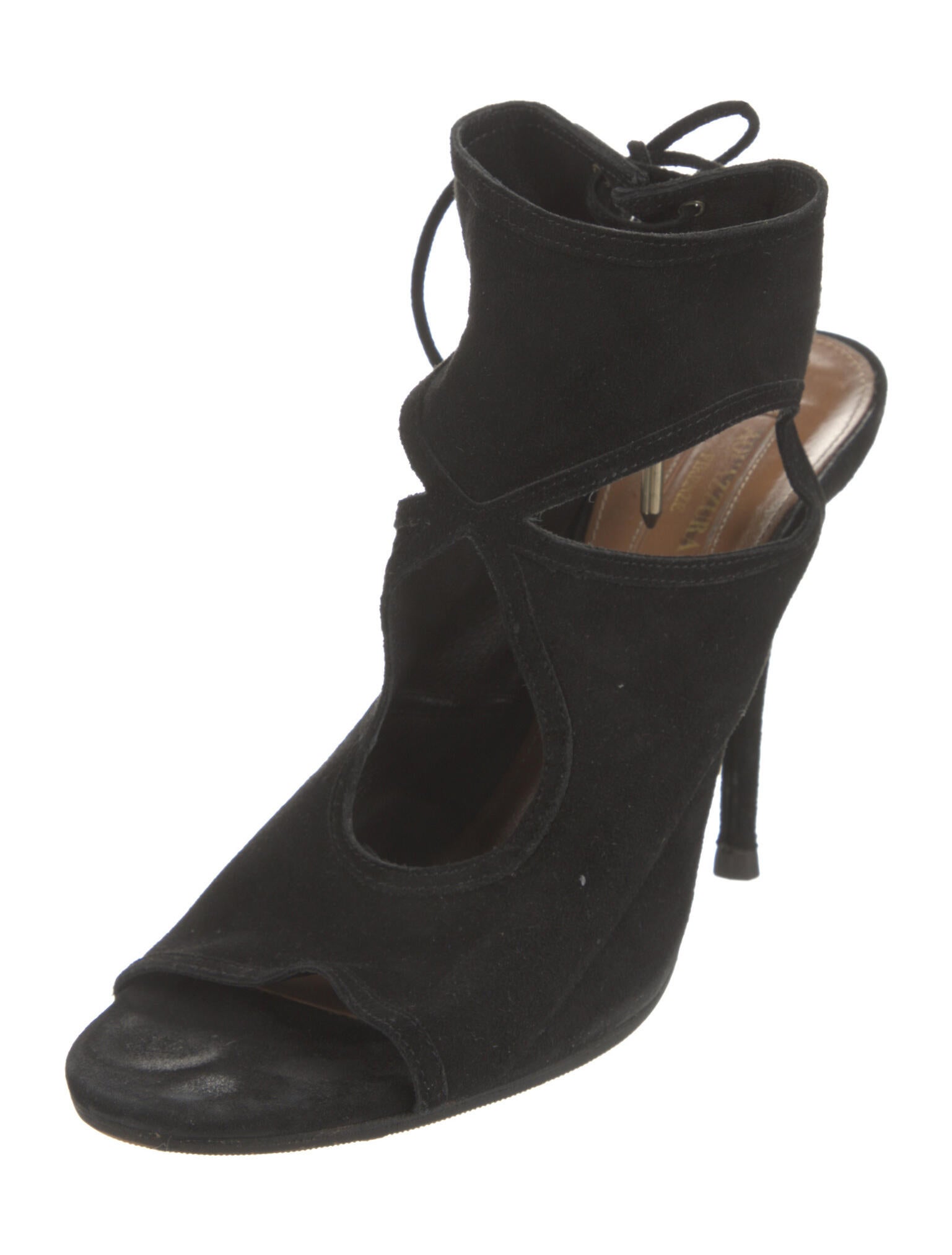 Aquazzura Suede Slingback Sandals