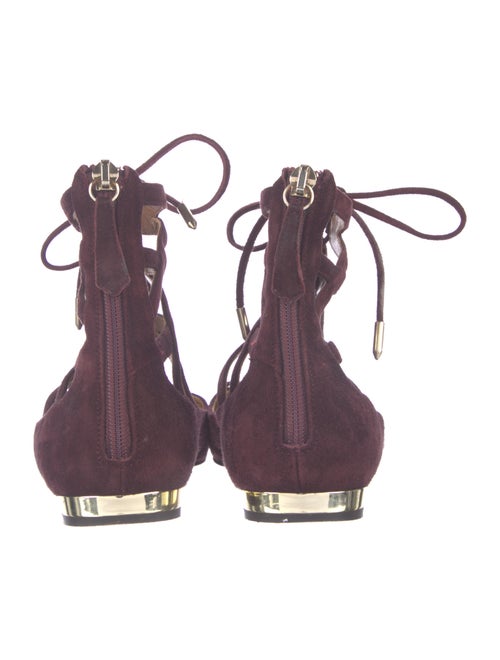 Aquazzura Suede Cutout Accent Ballet Flats