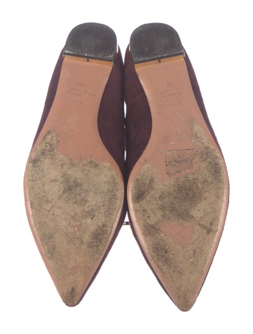 Aquazzura Suede Cutout Accent Ballet Flats
