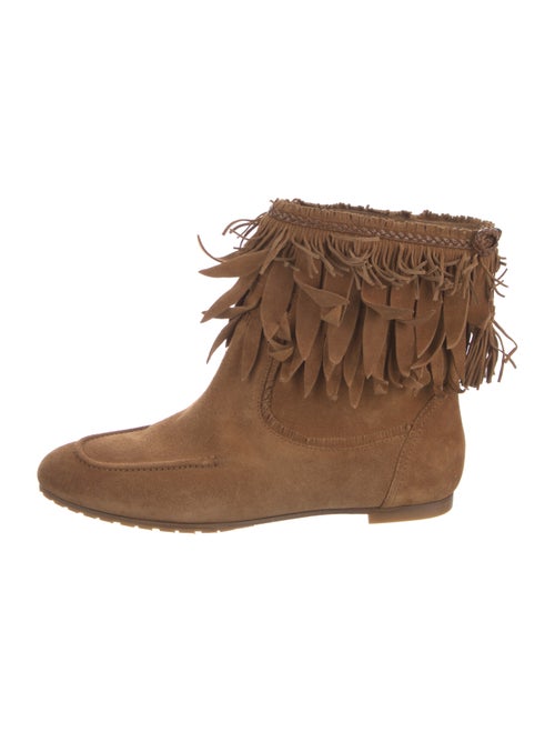 Aquazzura Suede Braided Accents Boots