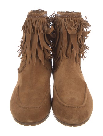 Aquazzura Suede Braided Accents Boots