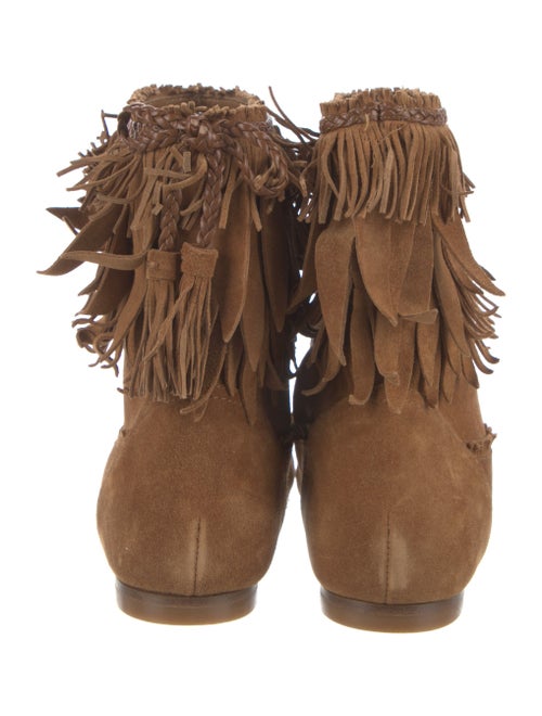 Aquazzura Suede Braided Accents Boots