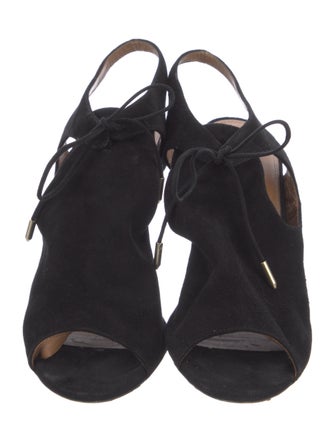 Aquazzura Suede Slingback Sandals