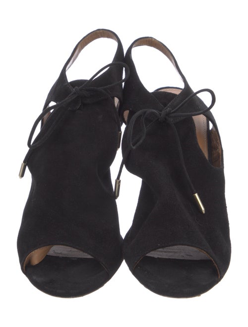 Aquazzura Suede Slingback Sandals