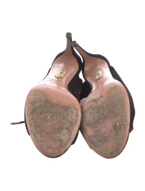 Aquazzura Suede Slingback Sandals