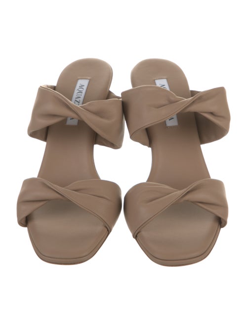 Aquazzura Leather Slides