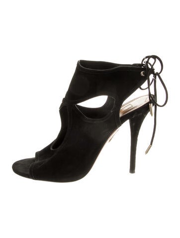 Aquazzura Pumps Suede Cutout Accent Slingback IT 36.5 | 6.5