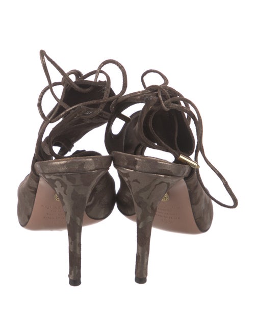 Aquazzura Suede Printed Sandals