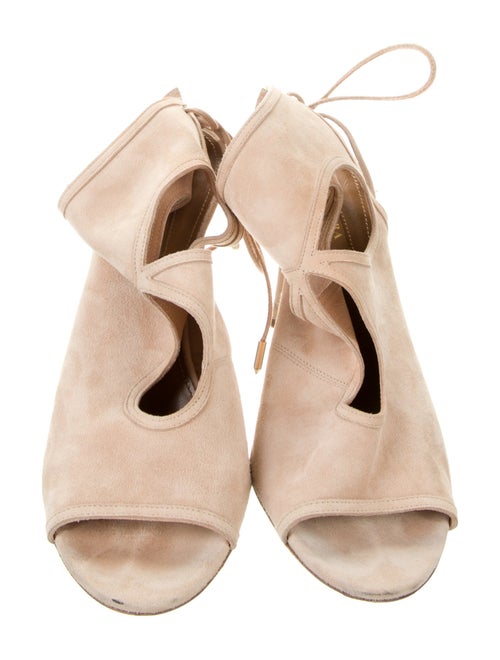 Aquazzura Suede Animal Print Sandals