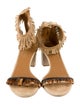 Aquazzura Suede Fringe Trim Accent Sandals