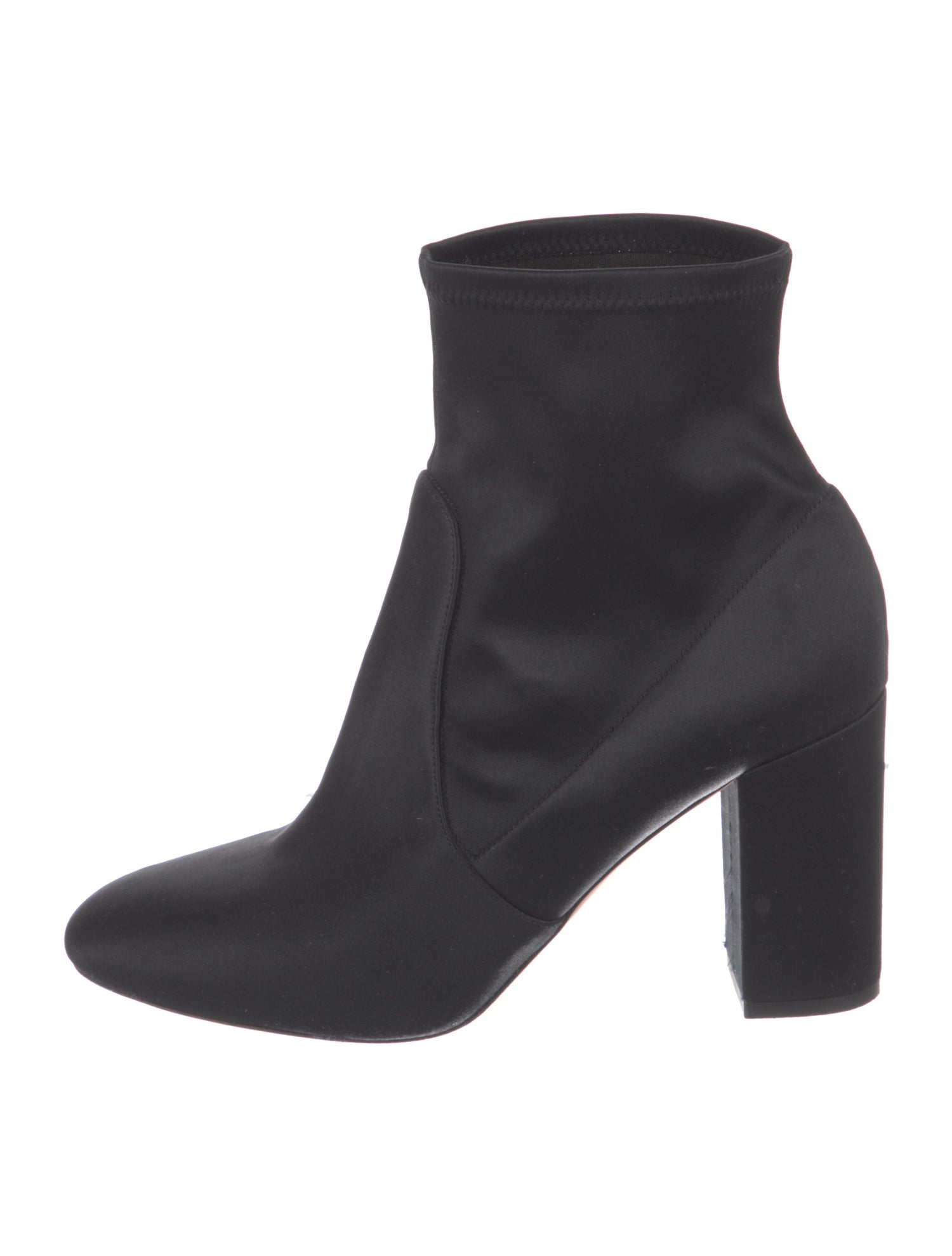 Aquazzura Satin Studded Accents Sock Boots