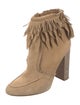Aquazzura Suede Fringe Trim Accent Boots