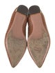 Aquazzura Embossed Leather Tassel Accents Flats