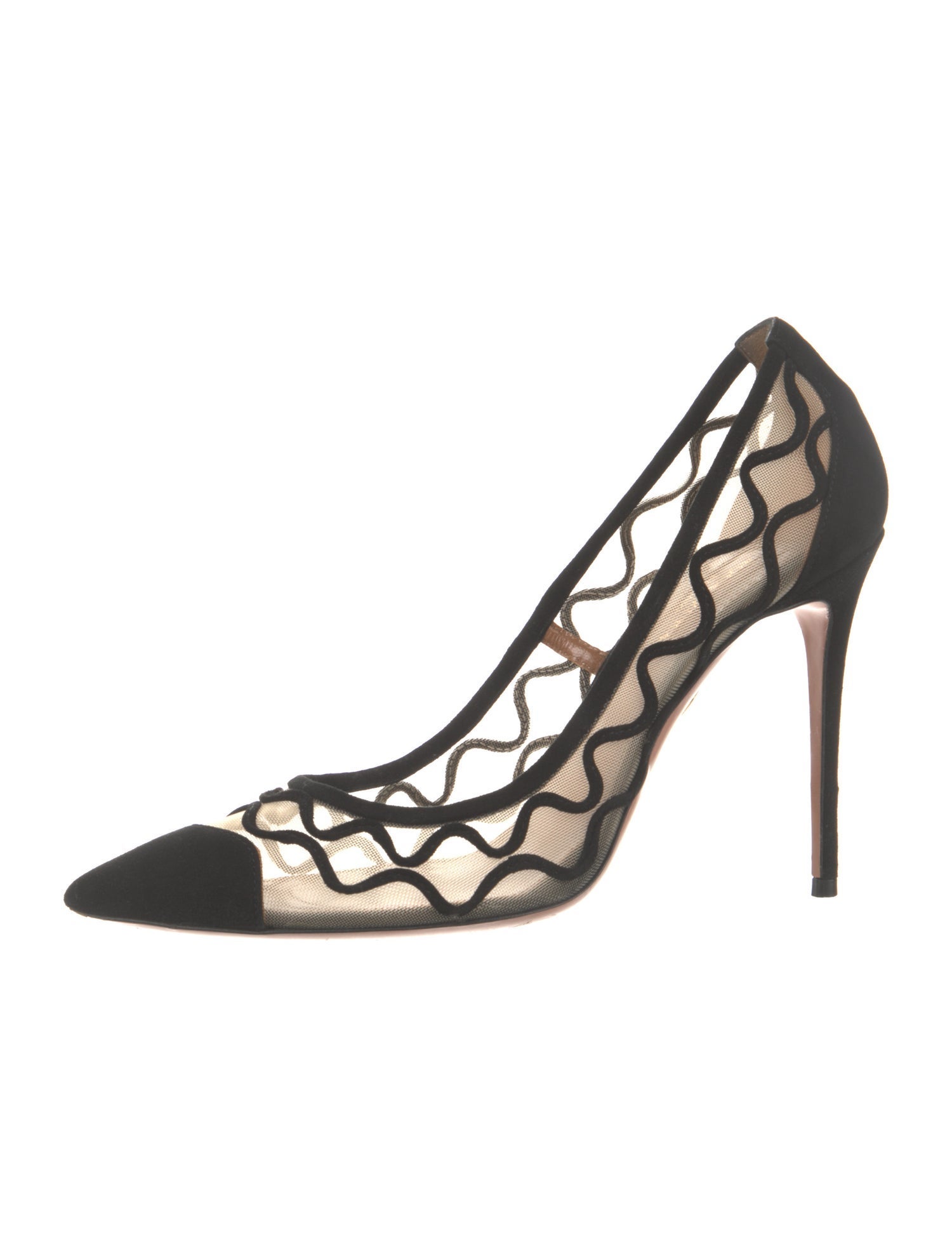 Aquazzura Mesh Accents Pumps