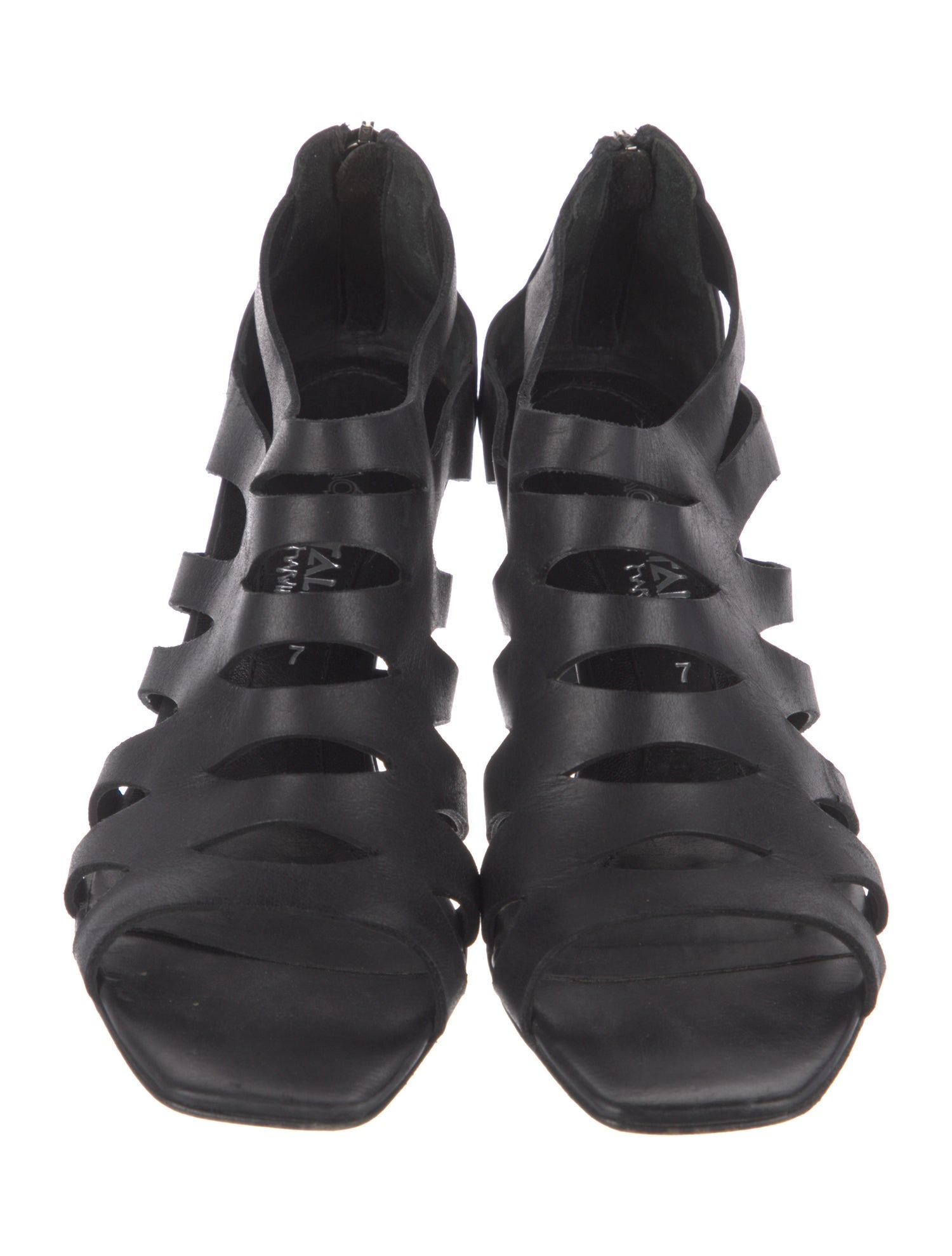 Aquazzura Leather Cutout Accent Gladiator Sandals